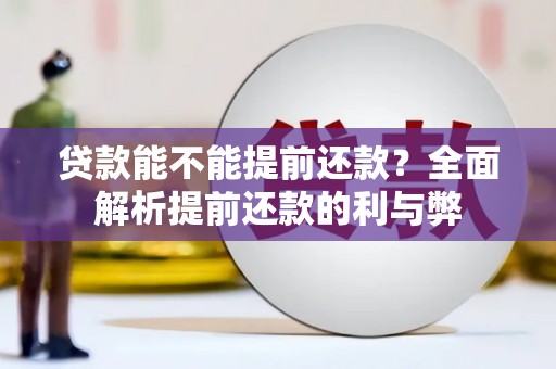 潼南贷款能不能提前还款？全面解析提前还款的利与弊
