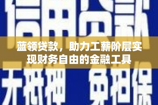 潼南蓝领贷款，助力工薪阶层实现财务自由的金融工具