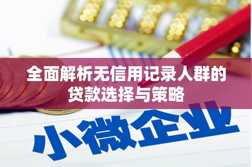 潼南全面解析无信用记录人群的贷款选择与策略