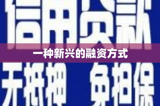 潼南一种新兴的融资方式